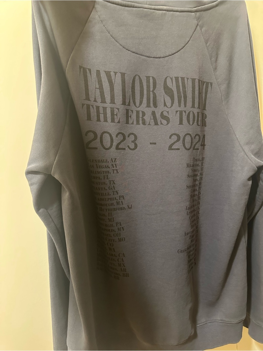 Taylor Swift The Eras Tour 2023-2024 Slate blue hoodie Sweater adult large